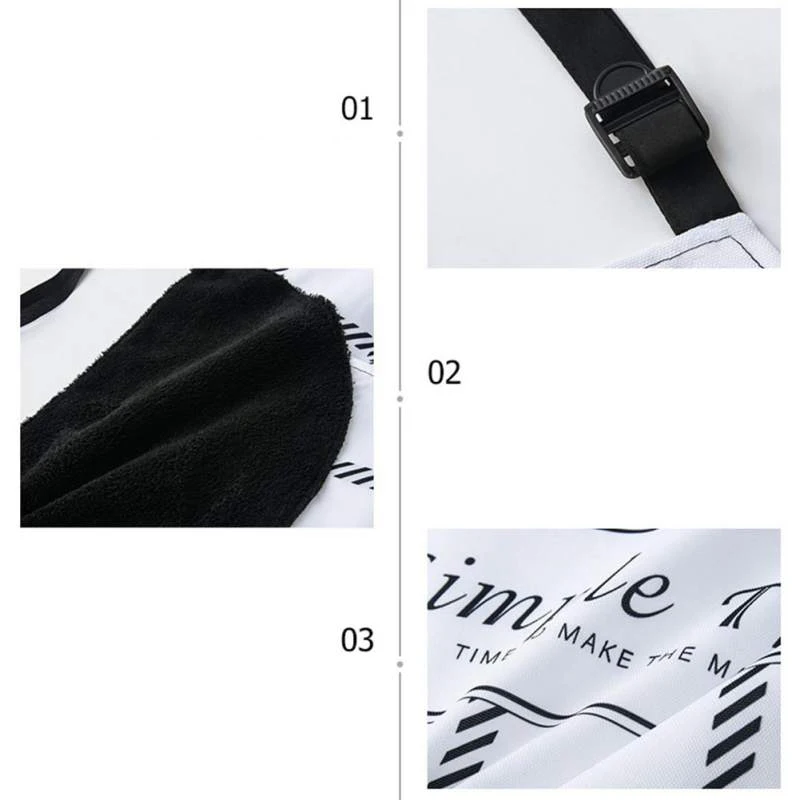 

Kitchen Apron Women Waterproof Oxford Cloth Erasable Hand Pocket Kitchen Cooking Vegetable and Oil-proof Adjustable Work Apron
