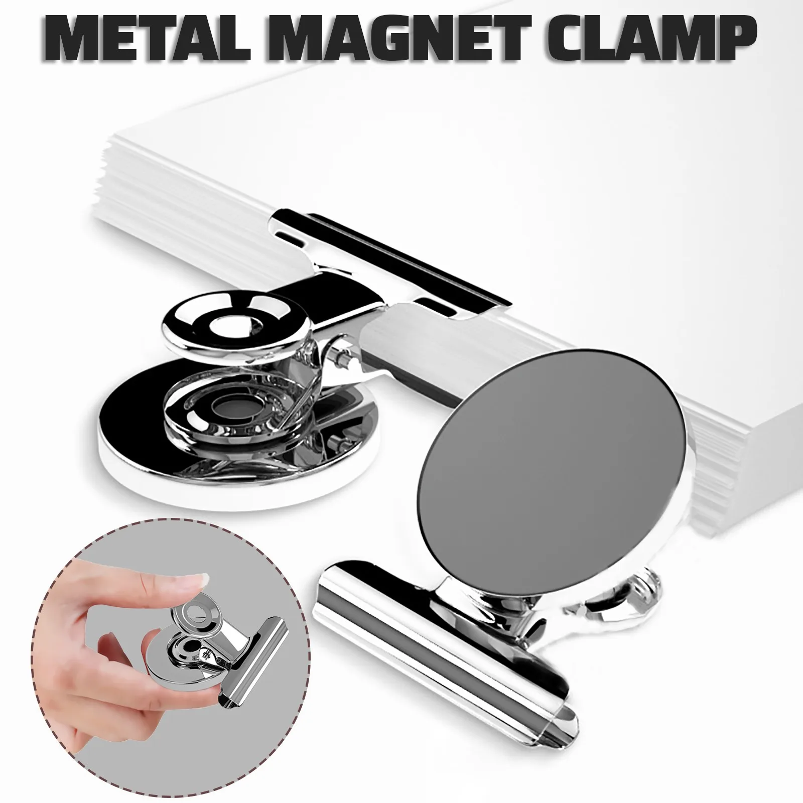 

Stainless Steel Magnetic Clips Refrigerator Fridge Magnet Home Office Classroom Whiteboard Hanging Photos Calendar Chalkboard