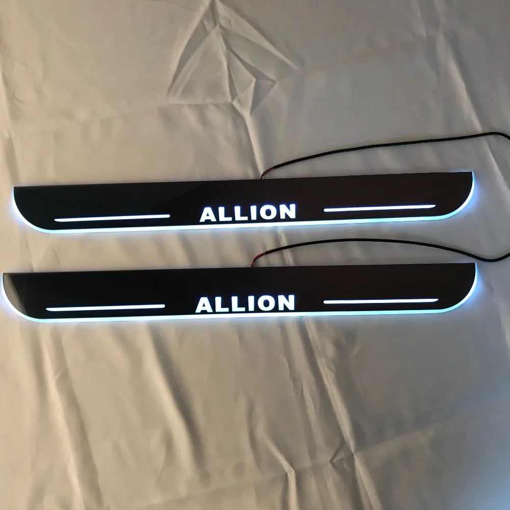 Rqxr Led перемещение двери Накладка для Toyota Allion динамический порога пластина