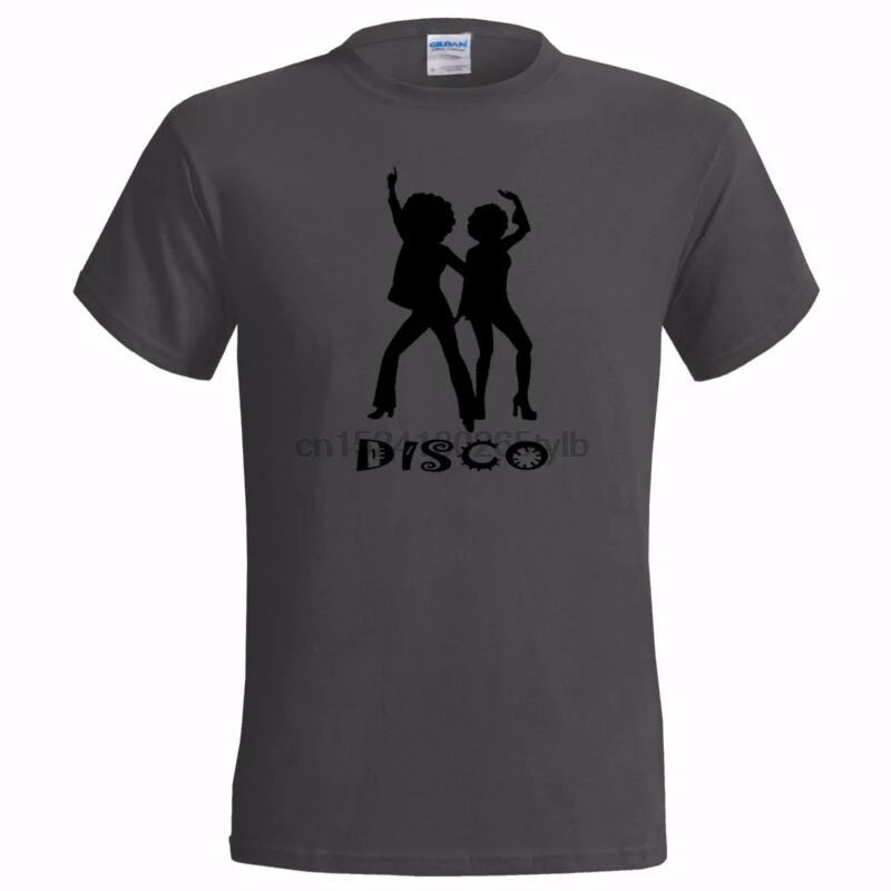Диско логотип мужская футболка вечерние танцы Ретро Олень день рождения DJ музыка