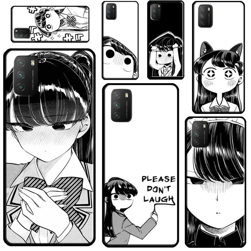 Funny Manga Chibi Komi Shouko Komi-san For POCO X3 Pro GT X4 M4 M3 F1 F2 F3 Phone Case For Xiaomi Mi 11T 12 Pro 12X Mi 11 Lite