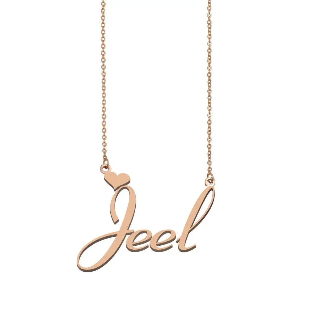 

Jeel Name Necklace , Custom Name Necklace for Women Girls Best Friends Birthday Wedding Christmas Mother Days Gift