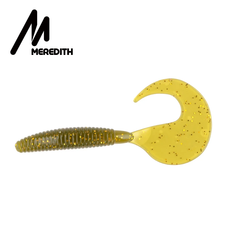 MEREDITH 90 мм Grub искусственные рыболовные приманки 10 шт. 4,4 г мягкие наживки для рыбы Хищник снасти червь воблеры мягкие приманки - Цвет: S