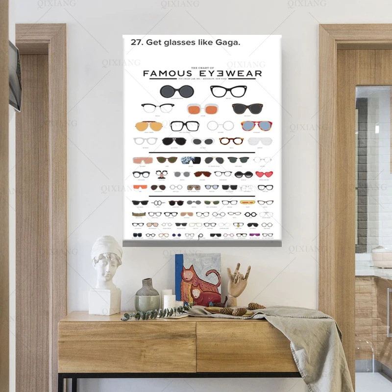 Очки энциклопедия коллекционная комната картина холст плакат настенное