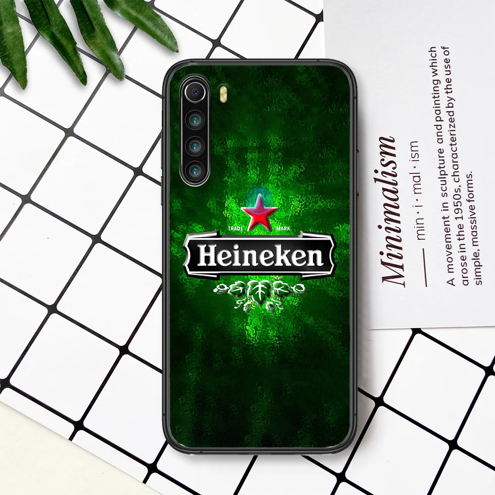 

Heineke Green Beer Liqueur Phone Case For Xiaomi Redmi Note 7 8 8T 9 9S 4X 7 7A 9A K30 Pro Ultra black Cell Pretty Cover Luxury