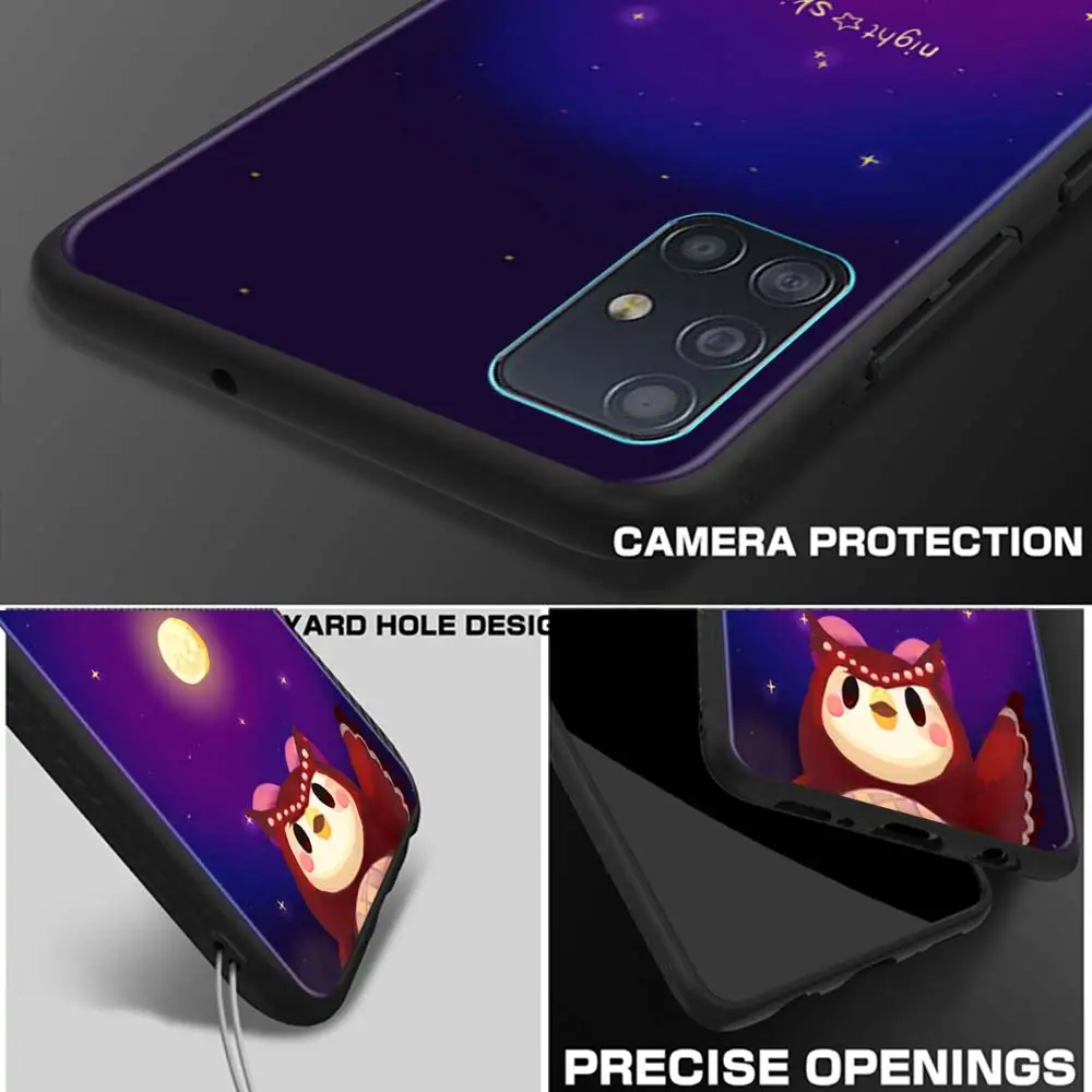 

Cute Animal Crossing Phone Case For Samsung Galaxy A50 A70 A10 A20e A30 A40 A20s A10s A10e A80 A90 5G Silicone Shell Cover Coque