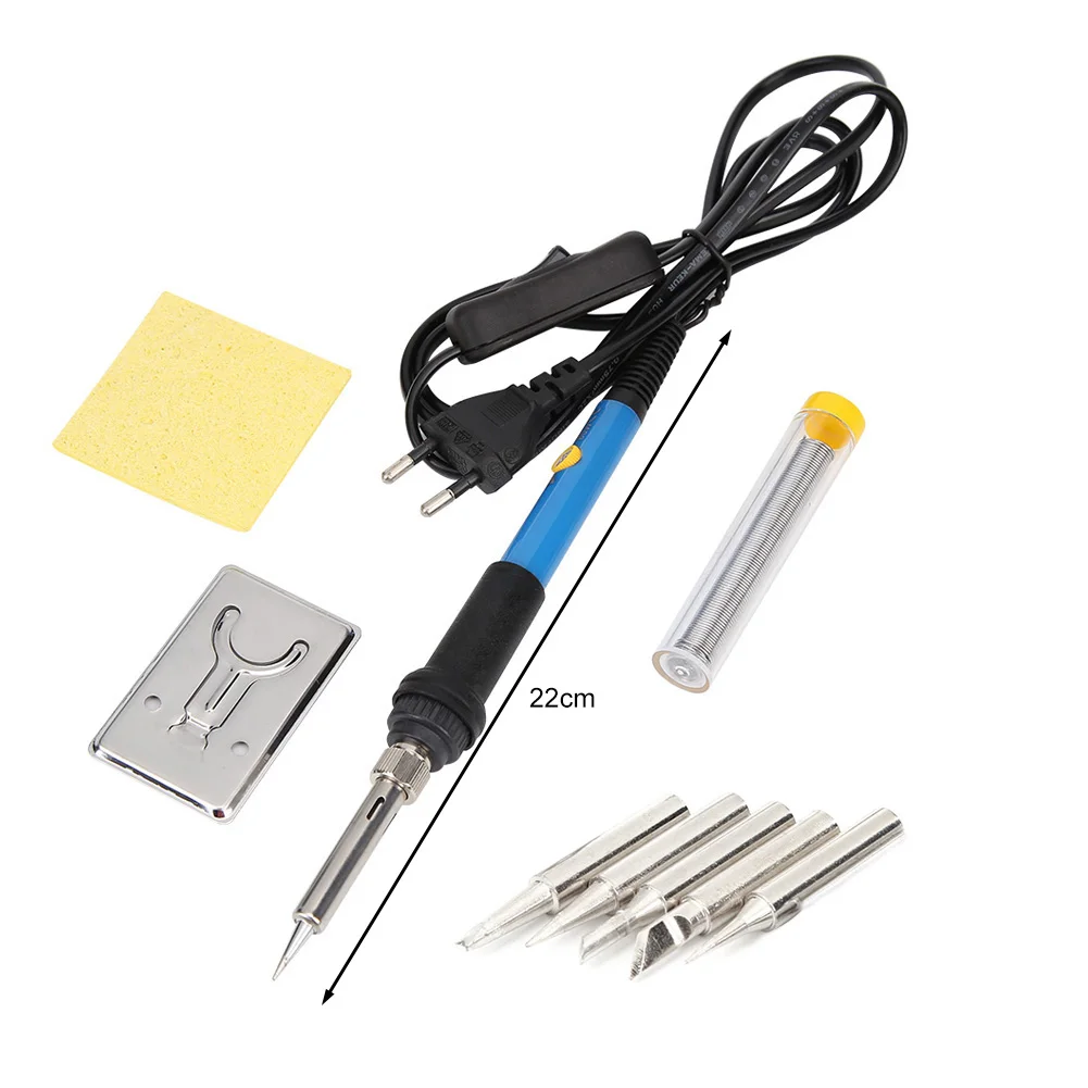 

Welding Soldering Iron Tools Kit 9 in 1 Soldering Iron Set 60W Temperature Adjustable Welding Tool with Switch
