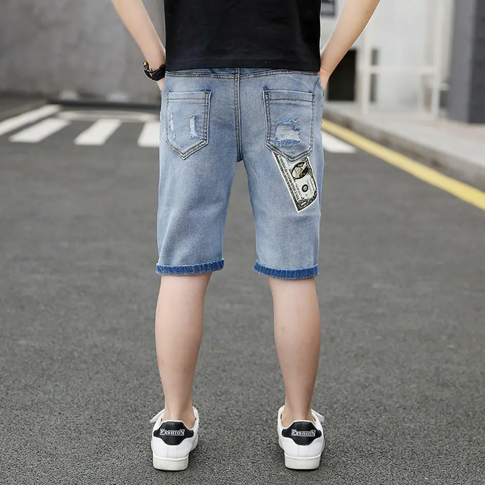 New Reach Children Kids Baby Boys Short Denim Pants Cartoon Pattern Casual Fashion Summer 4 5 6 78 9 10 11 12 | Мать и ребенок