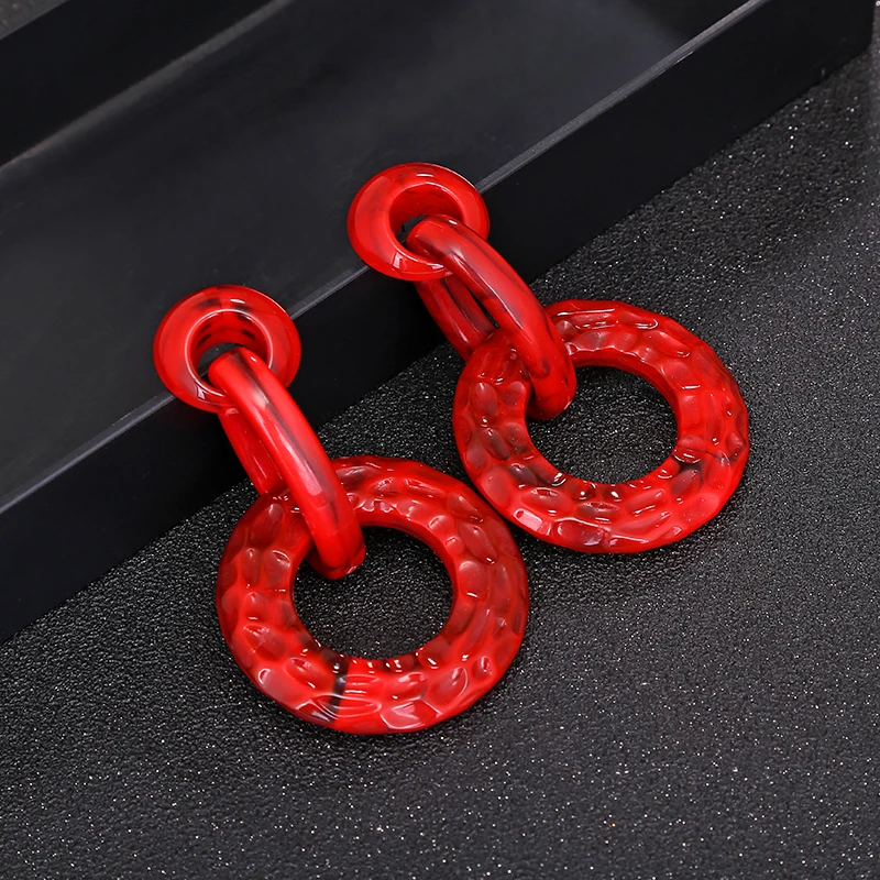 Модные Разноцветные акриловые серьги YAOLOGE с леопардовым принтом висячие для