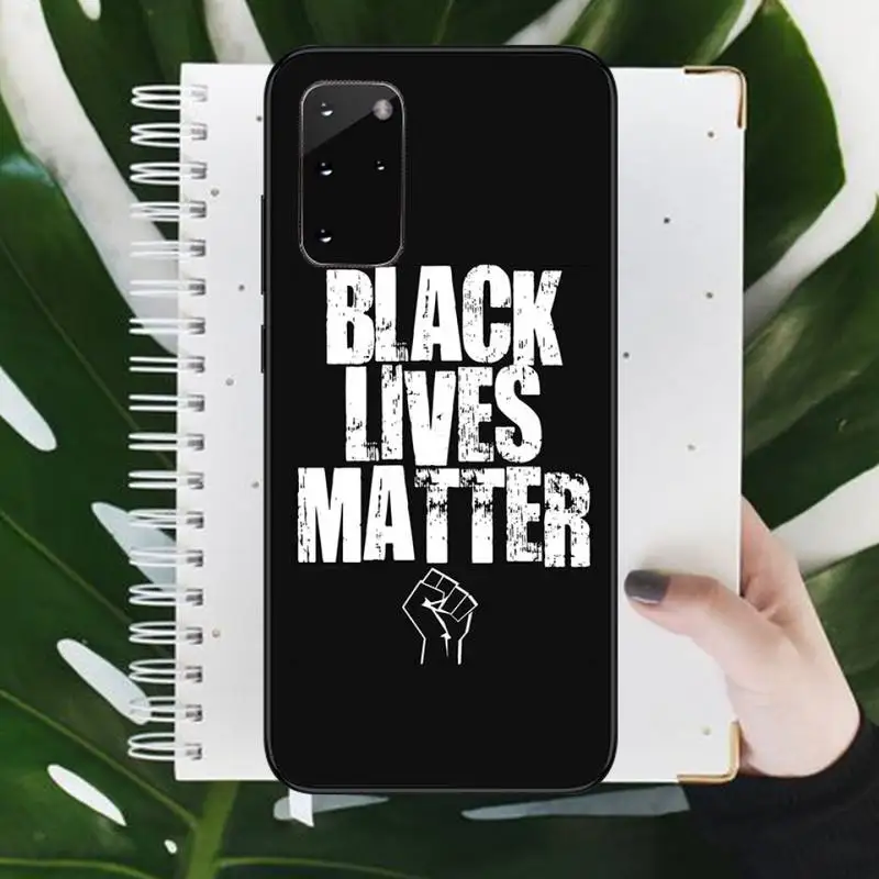 

Black Live Matter letter pattern Phone Case For Samsung galaxy S 9 10 20 A 10 21 30 31 40 50 51 71 s note 20 j 4 2018 plus