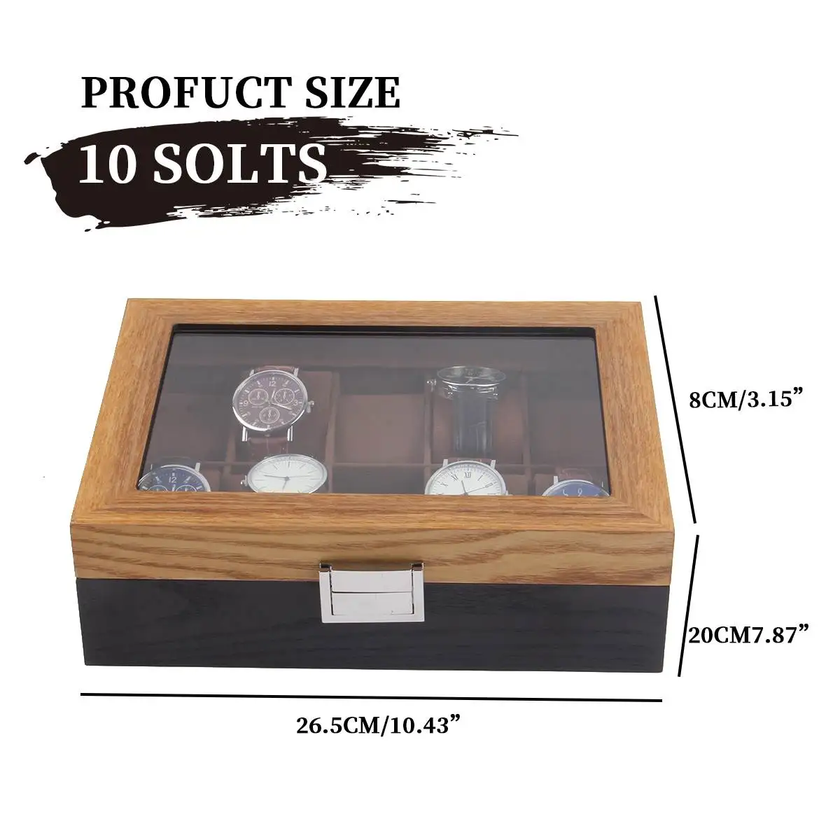 

Watch Box Luxury Wooden Watch Holder Box For Watches Men Glass Top Jewelry Organizer Box 6 10 12 Grids Watch Organizer New