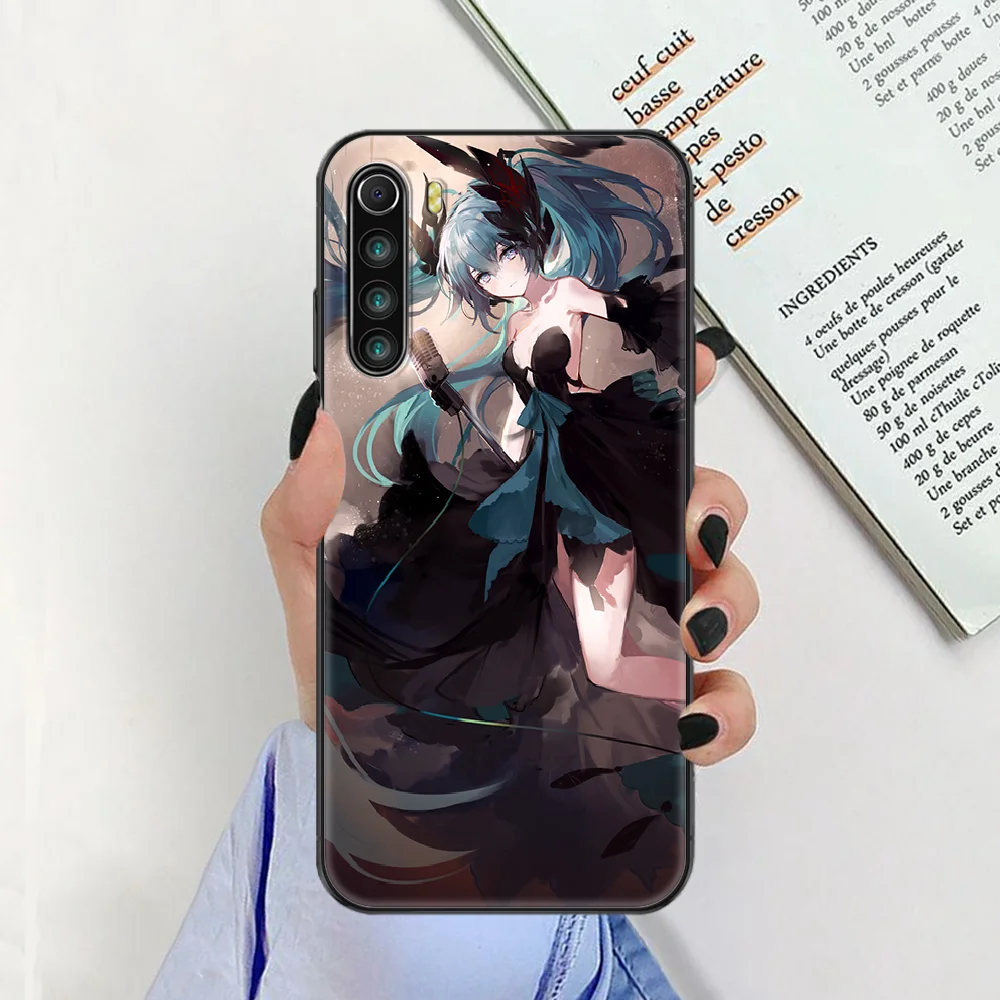

Cute Miku Girl Hatsune Phone case For Xiaomi Redmi Note 7 7A 8 8T 9 9A 9S K30 Pro Ultra black fashion shell trend prime pretty
