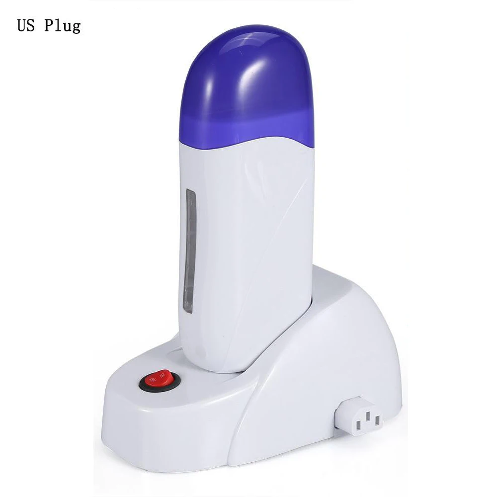 Single US Plug x Wax Нагреватель воска для депиляции, роликовый нагреватель, для мужчин и женщин, для удаления волос на теле, восковой нагреватель+ депиляционный воск, Мути тип, инструмент для ухода за телом - Цвет: Single US Plug x Wax