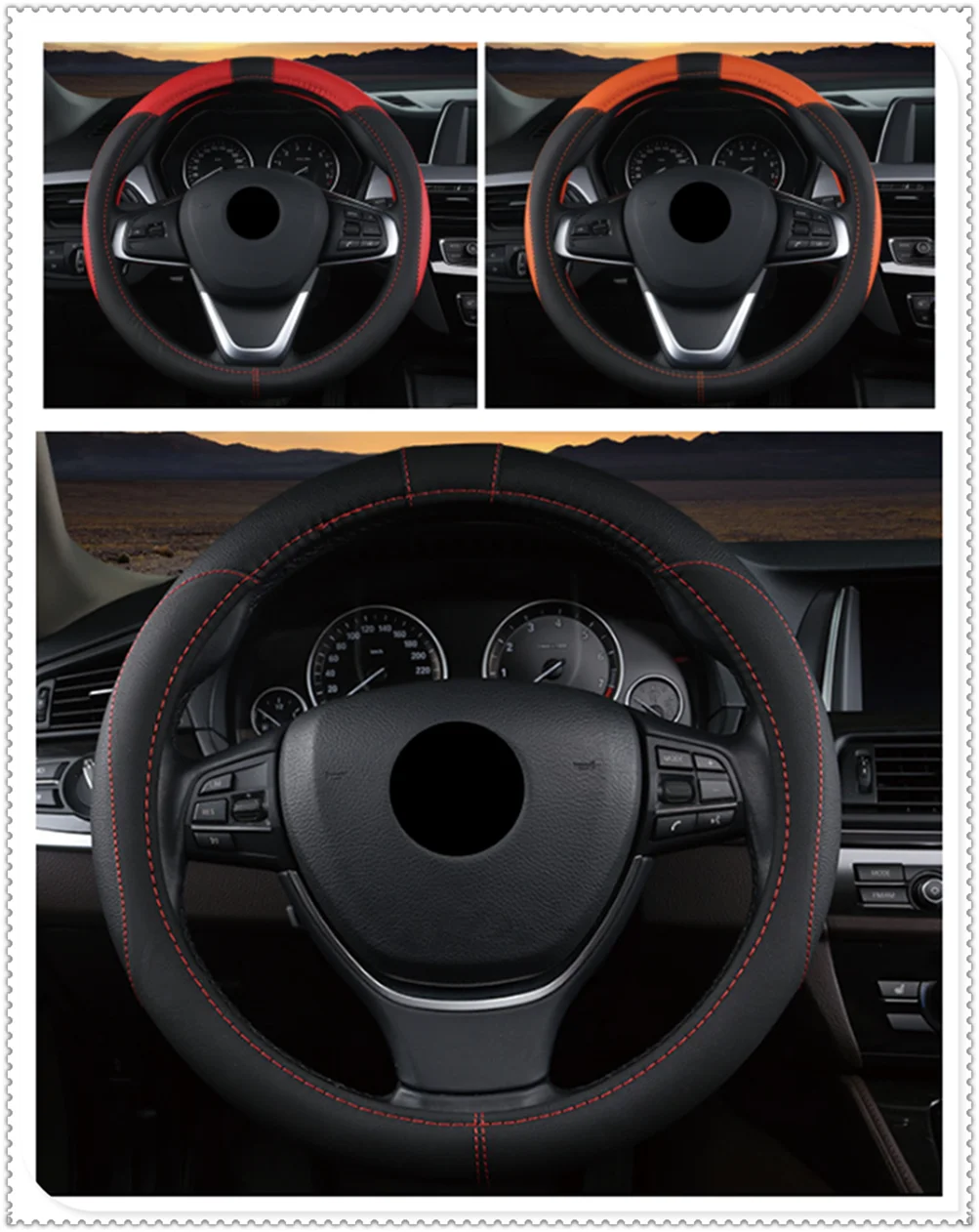

Auto auto steering wheel cover 38CM car interior accessories for Renault Alaskan Trezor Talisman Kwid Espace Kangoo