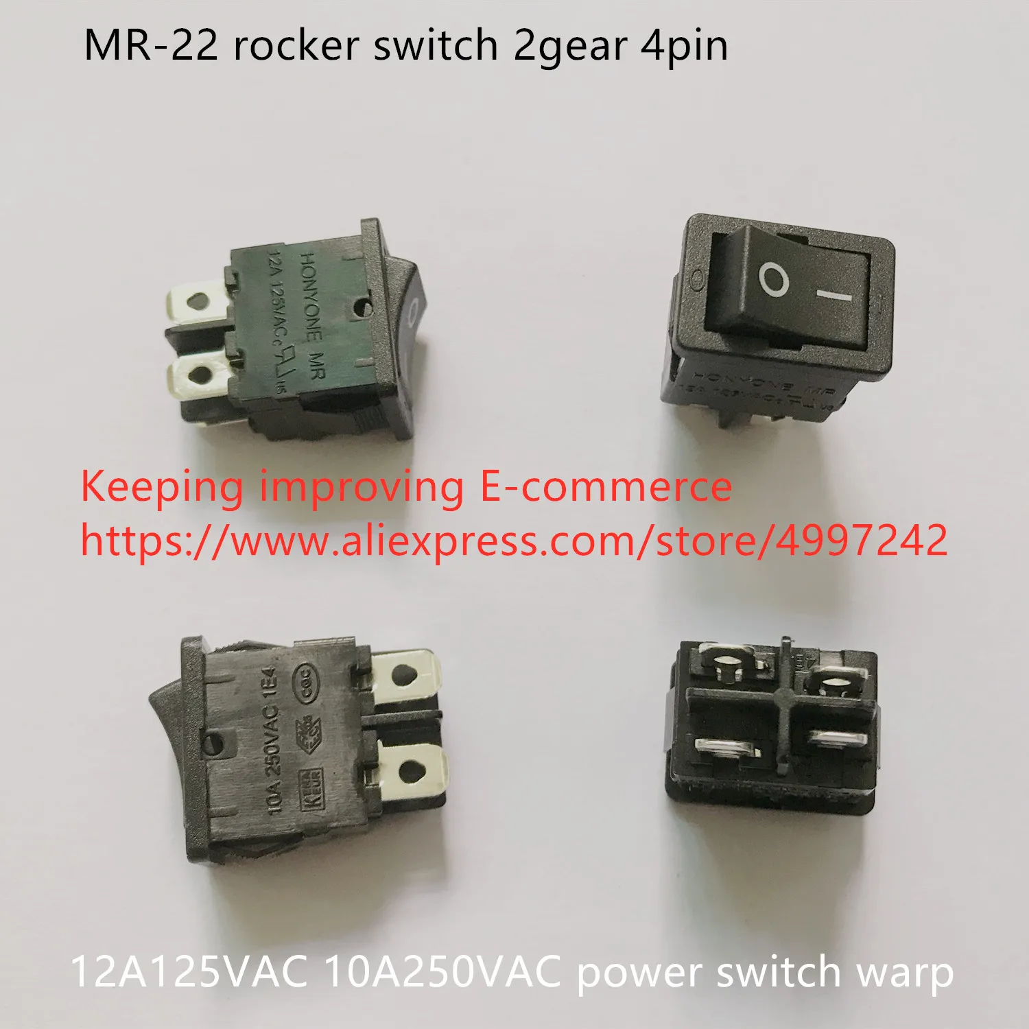 Оригинальный новый 100% R-4-210-C5L-BR 16A 250VAC кулисный переключатель 4pin с красным
