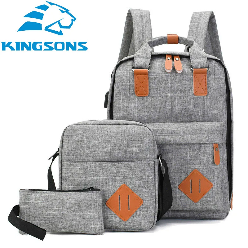 Рюкзак мужской из полиэстера с USB зарядкой 3 шт.|Мужские рюкзаки| |