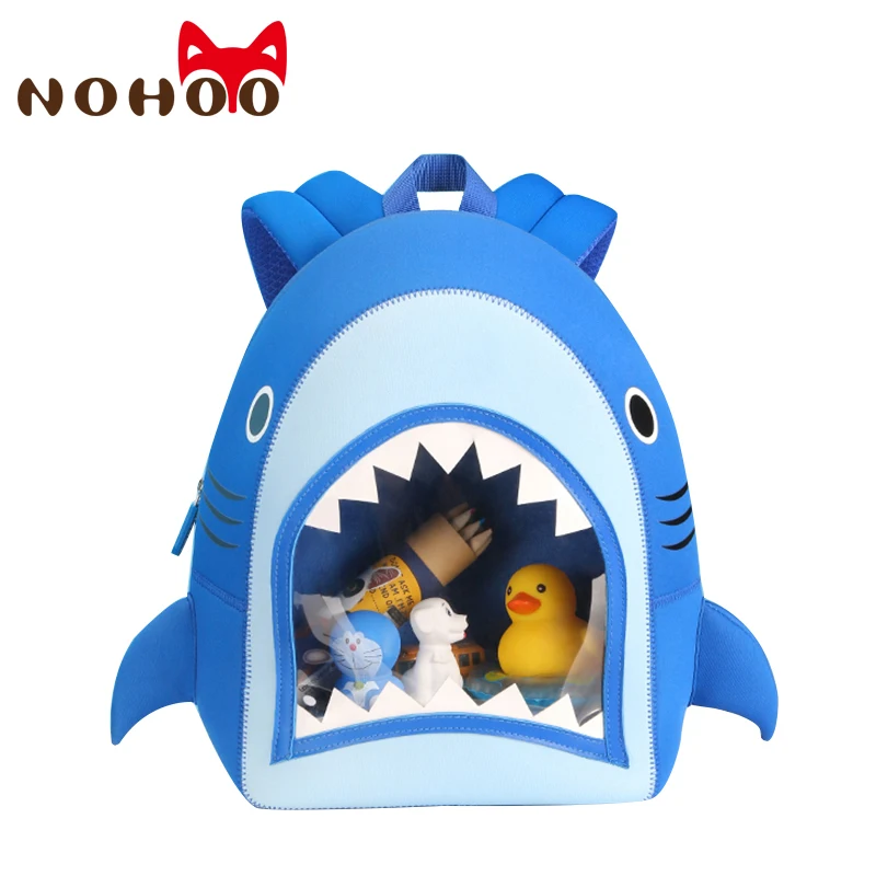 Рюкзак для мальчиков и девочек NOHOO, Водонепроницаемый Школьный рюкзак с 3d-изображением акулы от AliExpress RU&CIS NEW
