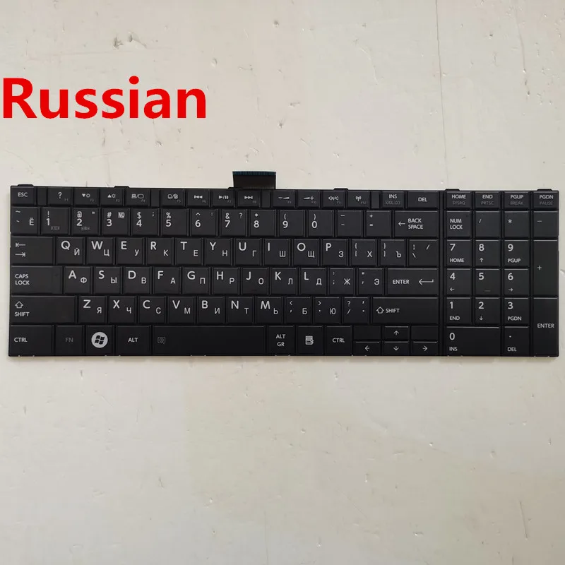 Русская/Американская новая клавиатура для ноутбука TOSHIBA L850 L855 L870 L850-T01R P850 S850 S855D C850