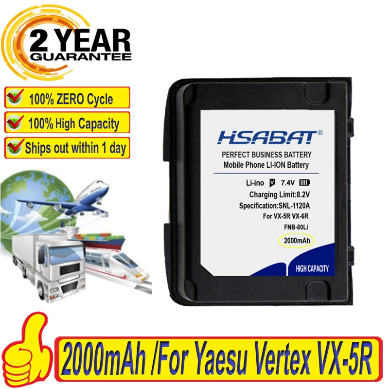 Лидирующий бренд 100% Новый 2000 мА/ч FNB 80Li 58Li двусторонней радиосвязи Батарея для Yaesu