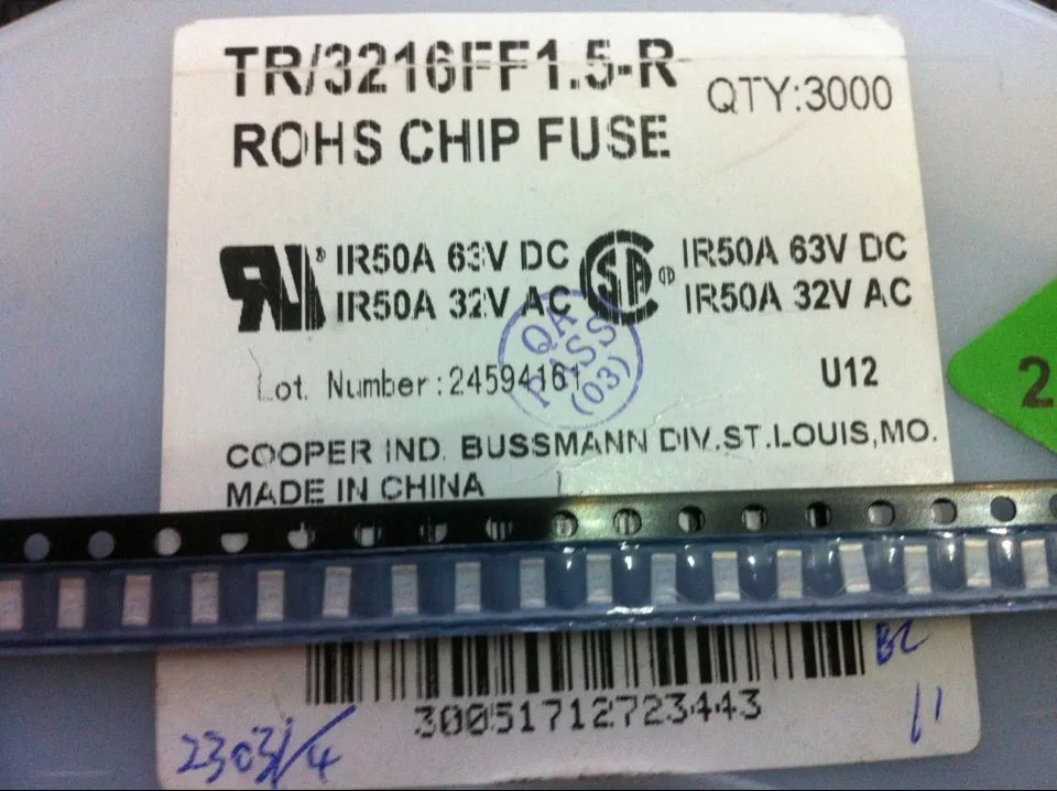 20 шт./лот SMD fuse TR/3216FF1.5-R 1206 1.5A 32V 100% новый и оригинальный | Электроника