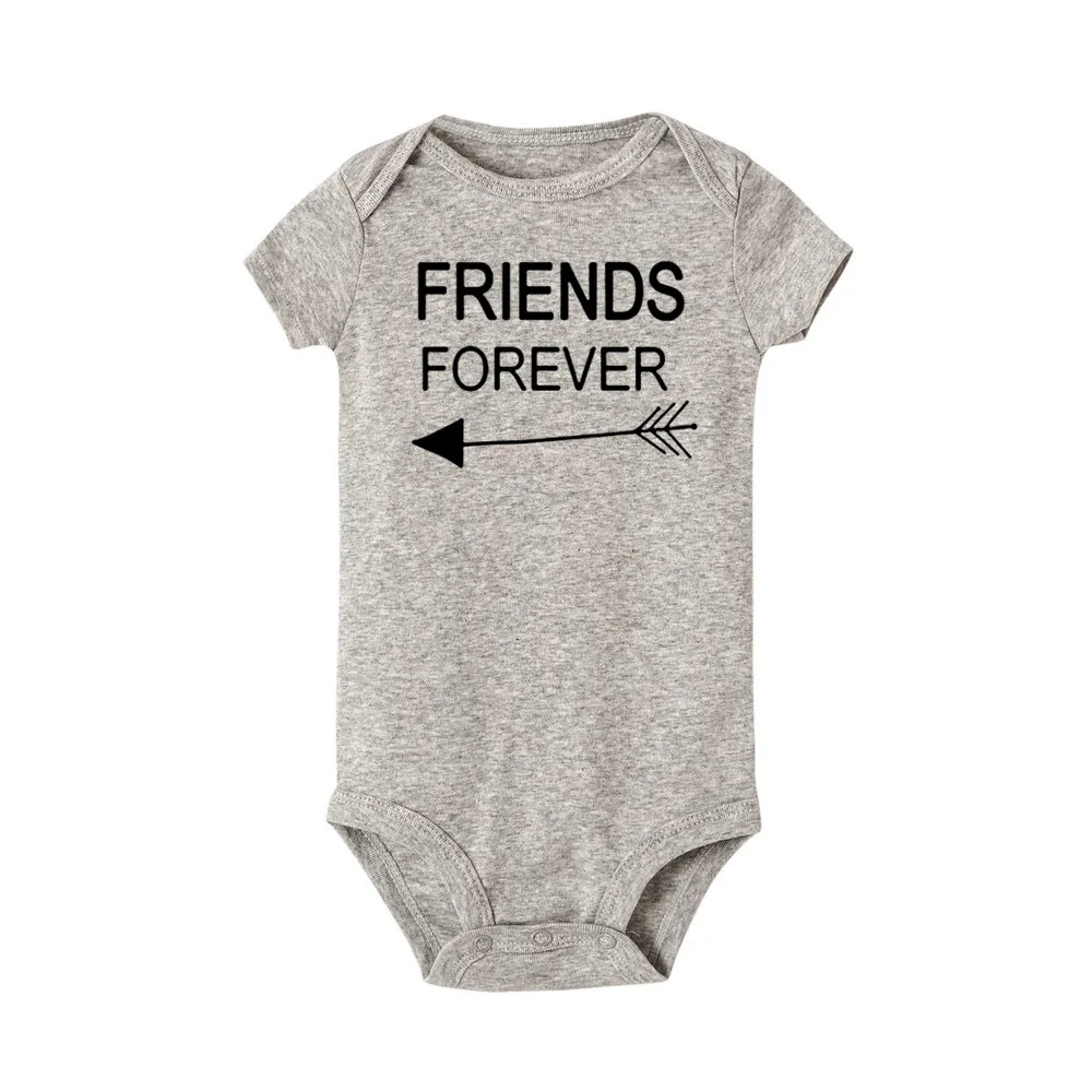 Новорожденный BabyRomper родился вместе друзья навсегда печати для новорожденных