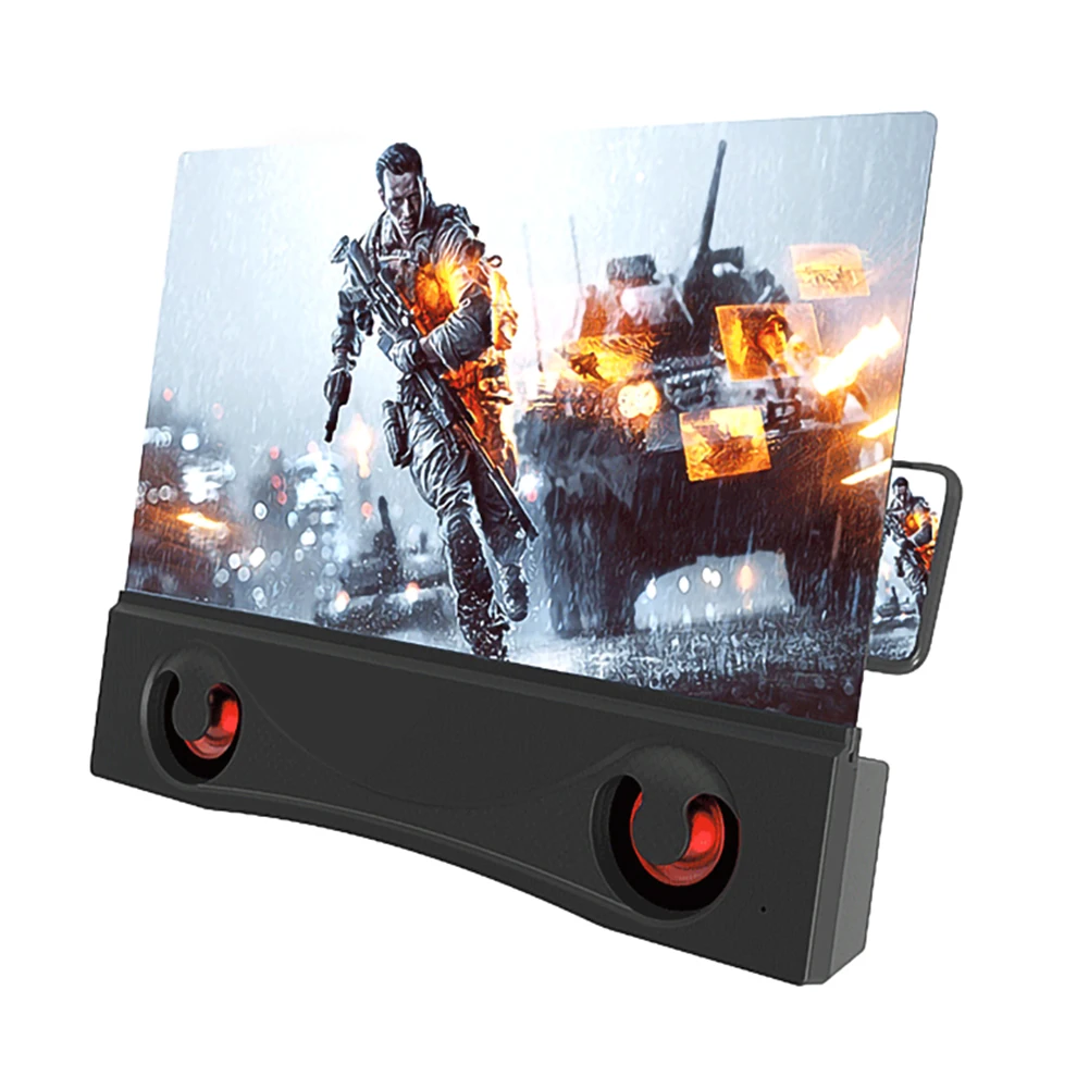 Увеличитель для экрана телефона 12-дюймовый 3D мобильный увеличитель с