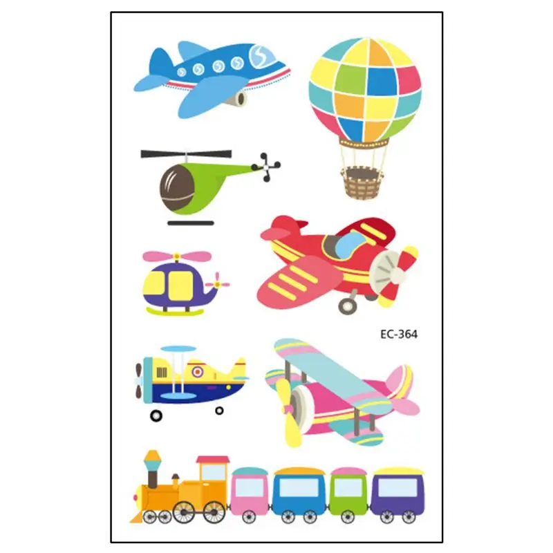 

15 Pcs Waterproof Children Tattoos Sticker Creative Cartoon Toy Car Temporary Decor Kids Body Stickers R7RB