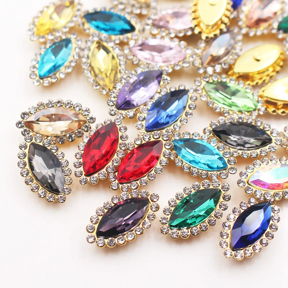 Новинка стразы из хрустального стекла золотые кружевные Стразы с кристаллами и