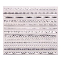 1pc lace line transparent clear silicone stamp seal diy scrapbooking rubber stamping coloring embossing diary decor reusable