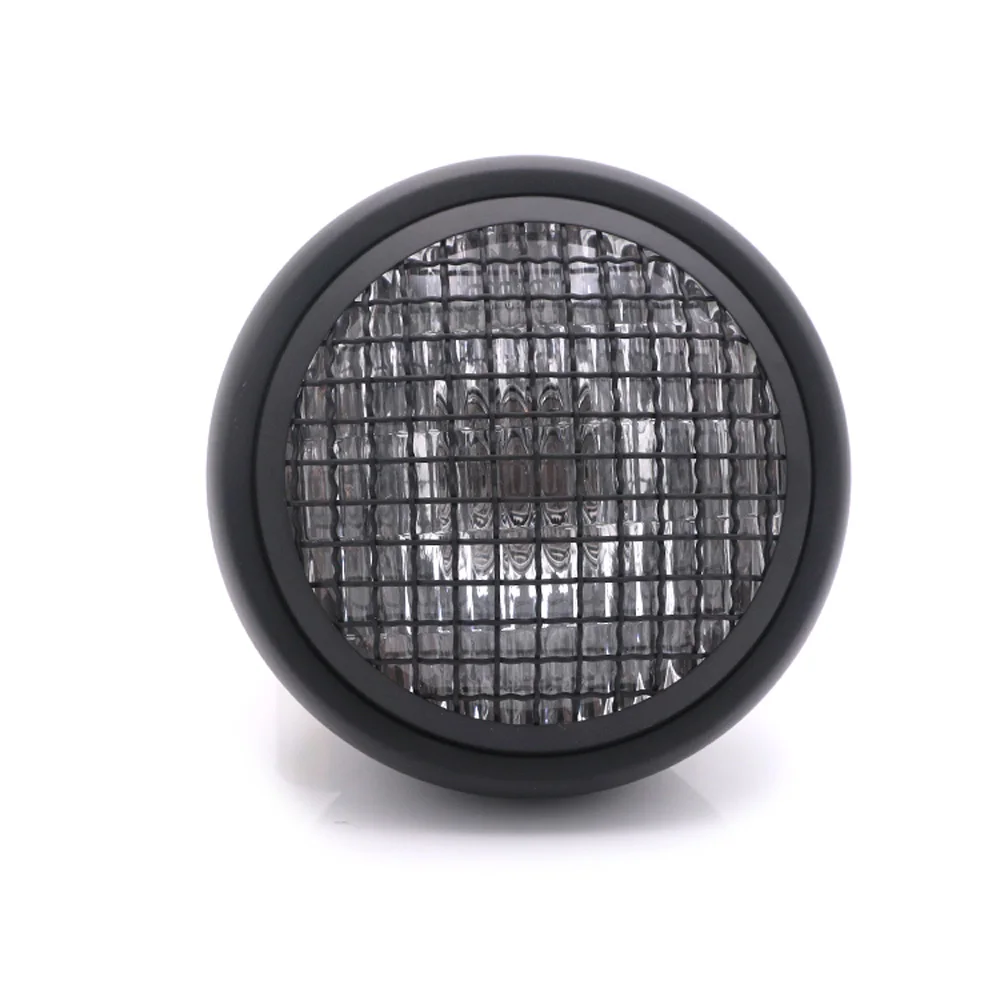 

Universal 35W 5inch Motorcycle Headlight with Grill Cover Retro Mask Mount Head Lamp for Cafe Racer Bobber DC 12V