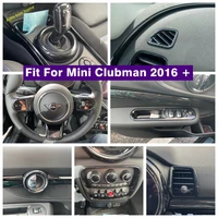 door handle bowl lift button air ac gear control panel cover trim for mini clubman 2016 2021 carbon fiber accessories interior