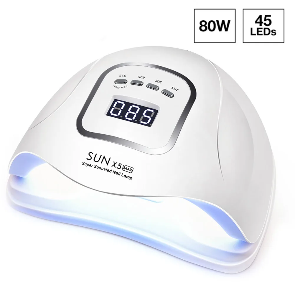 Светодиодная УФ лампа для ногтей Сушилка 80 Вт/54 Вт/30 Вт маникюра сушки Гель лак ЖК