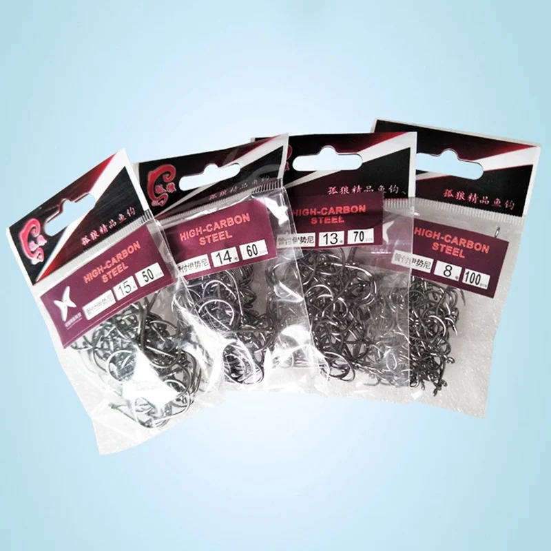 50 шт. рыболовный крючок перфорированная плоская головка Isenyi не Барб карп