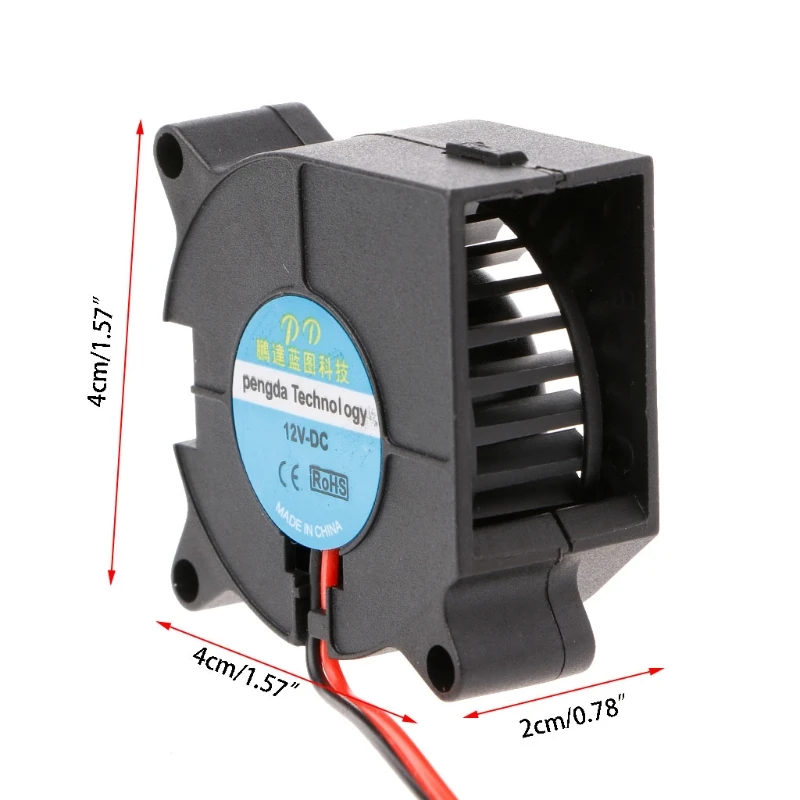 

40mmx40mmx20mm DC 12V 2-Pin Brushless Cooling Cooler Centrifugal Blower Fan 4020