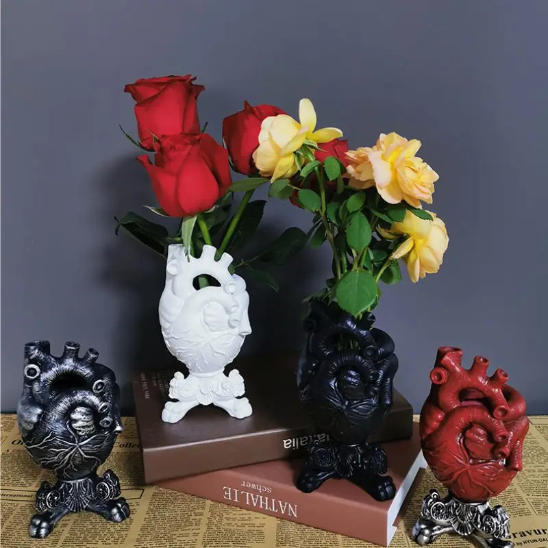 

Anatomical Heart Vase, Decorative Sculpture Model Of Plant Flowerpot, Home Art Decoration, Body Heart-Shaped Sculpture Vase