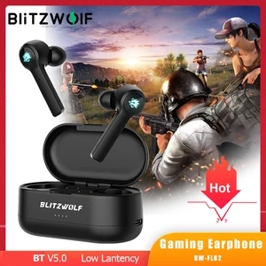 Blitzwolf bw-flb2 tws gaming bluetooth earphone wireless earphones in-ear low latency hifi sound gamer earbuds with microphone 1 Item image