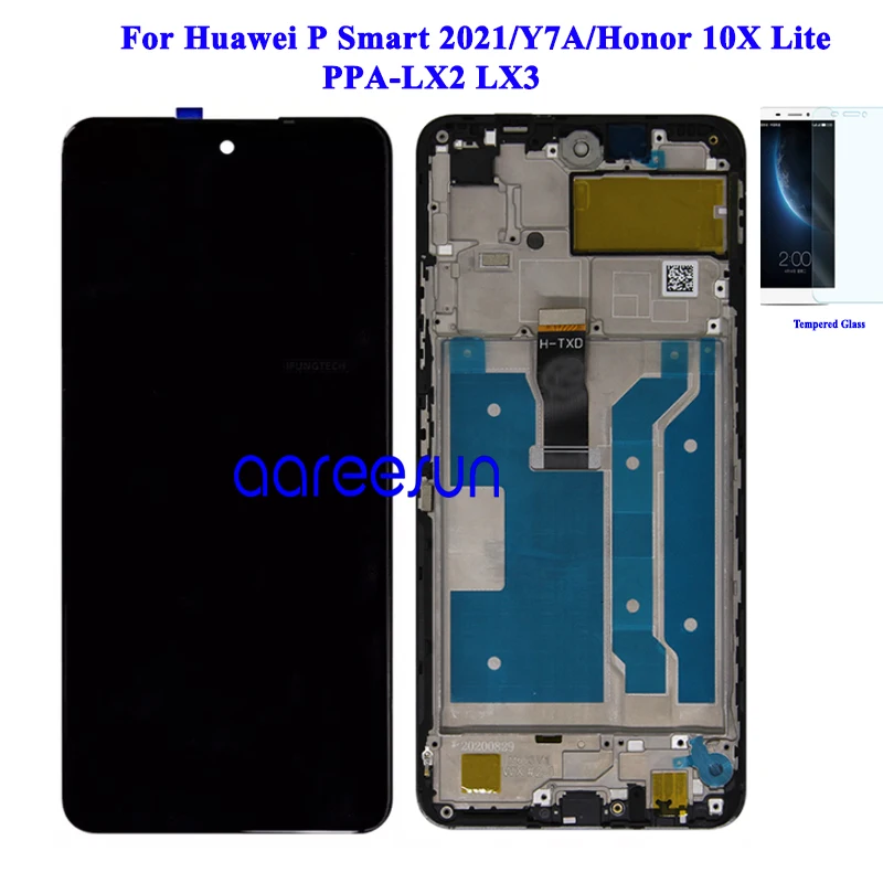 Оригинальный ЖК-дисплей для Huawei P Samrt 2021 Y7A Honor 10X Lite с сенсорным экраном и