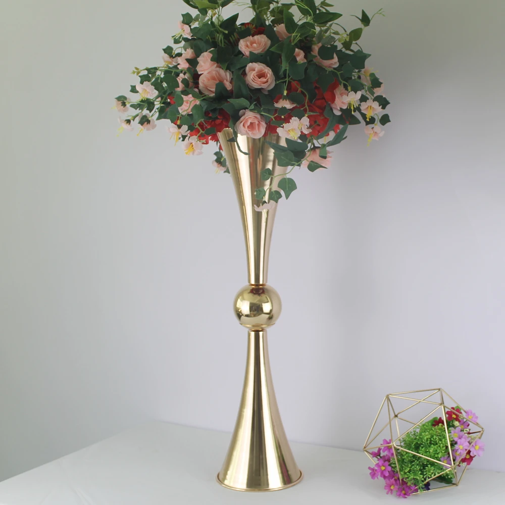 

74CM Height Gold Vases Metal Candle Holders Candlesticks Wedding Centerpieces Event Flower Road Lead Home Decoration 1 PCS/ Lot