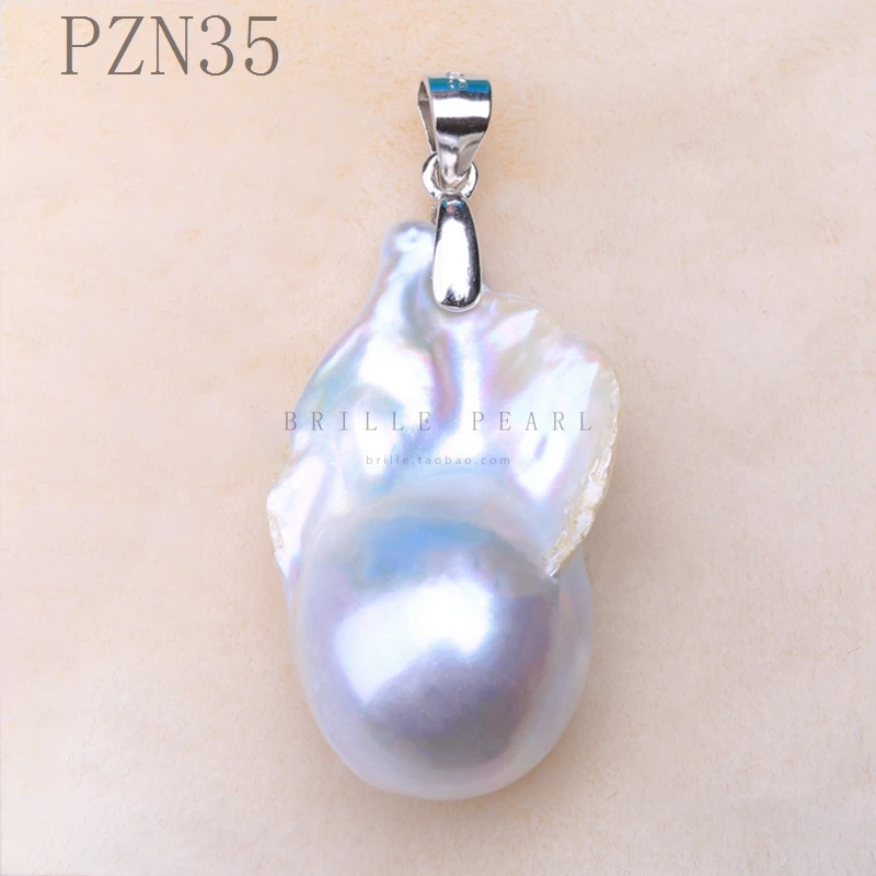 Подвеска ручной работы из стерлингового серебра 925 пробы в форме барокко