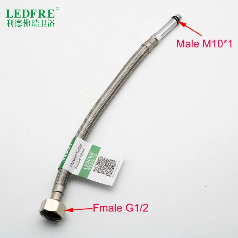 LF15318B F1/2* M8x1 кухонный кран из нержавеющей стали, плетеный гибкий водопроводный шланг, водопроводный резиновый шланг - Цвет: F1-2-M10-1