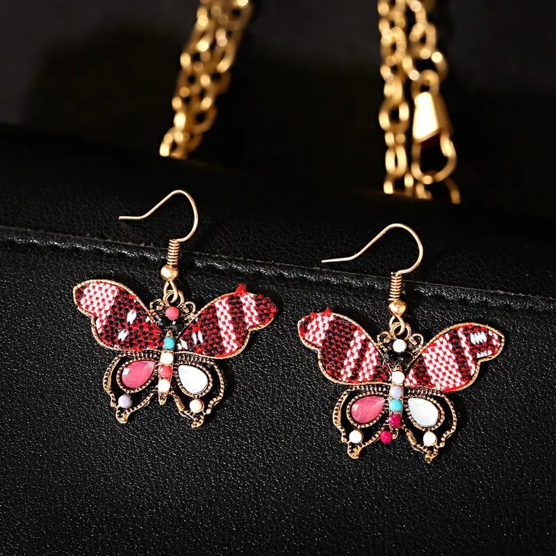 

Ethnic Women's Animal Butterfly Dangle Earring Vintage Boho Statement Gourd Earrings Ladies Fashion Jewelry Gift