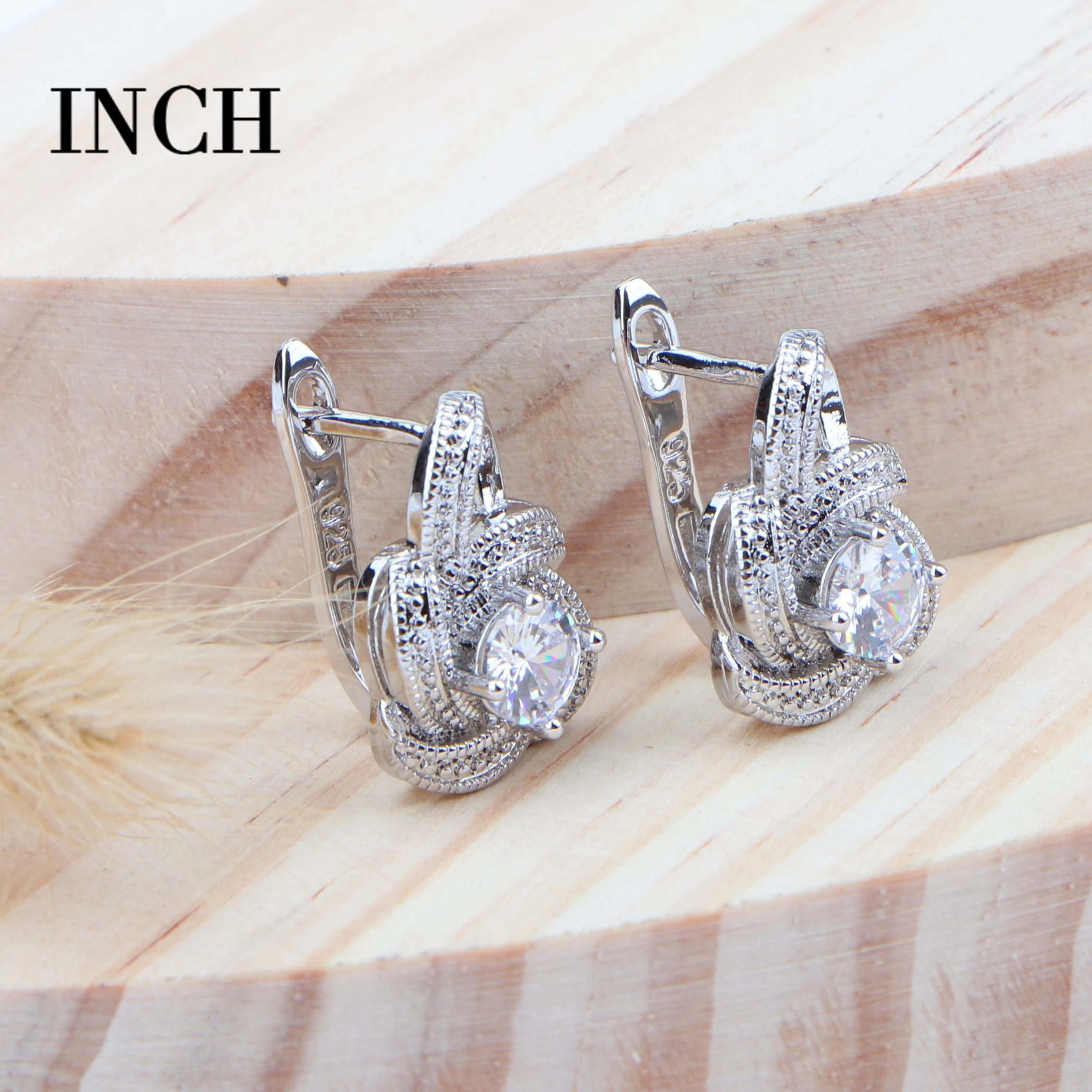 Cubic Zirconia Silver 925 Bridal Jewelry Sets Wedding Kid Jewelry Earrings Rings Necklace Pendant Set For Women Accessories