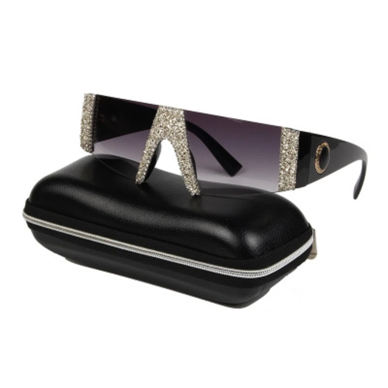 

retro cat eye sunglasses women luxury rhinestone trimming sun glasses female vintage half frame glasses strange shade mirror