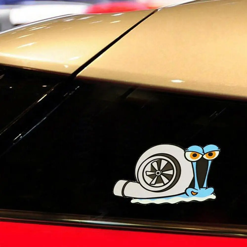 Высокое качество милые виниловые наклейки с турбонаддувом в виде улитки