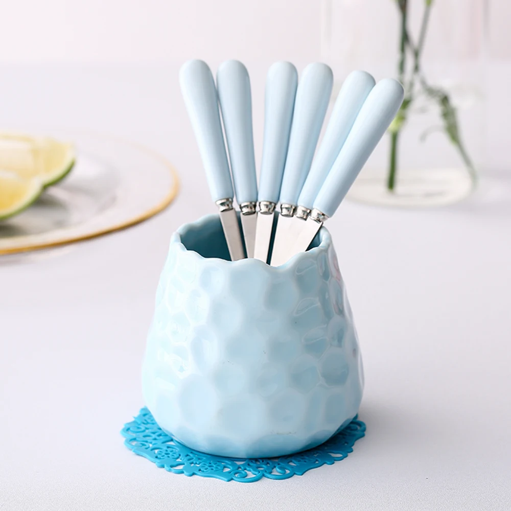 Кухонная вилка для фруктов десерта из нержавеющей стали дома Повседневная знак