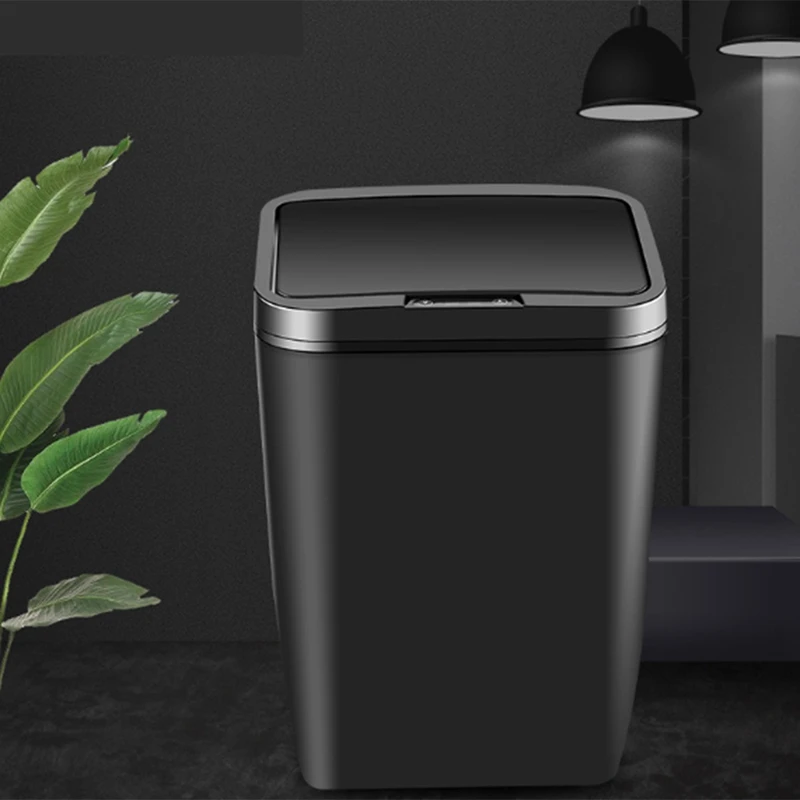 

ligent Induction Automatic Trash Home Living Room Bedroom Kitchen Bathroom Electric With Cover Mute Smart Home With Battery