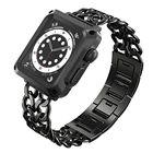 Для Apple Watch 6 SE 5 4 3 2 1 чехол + металлический ремешок защитное покрытие стеклянная пленка для iwatch серии 44 мм 42 мм 40 мм 38 мм ремешок на запястье