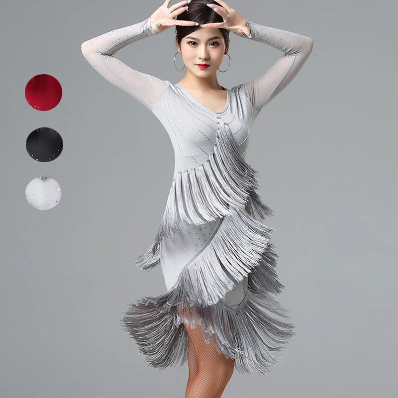 Платье для латиноамериканских танцев DB1255 платье с бахромой выступлений