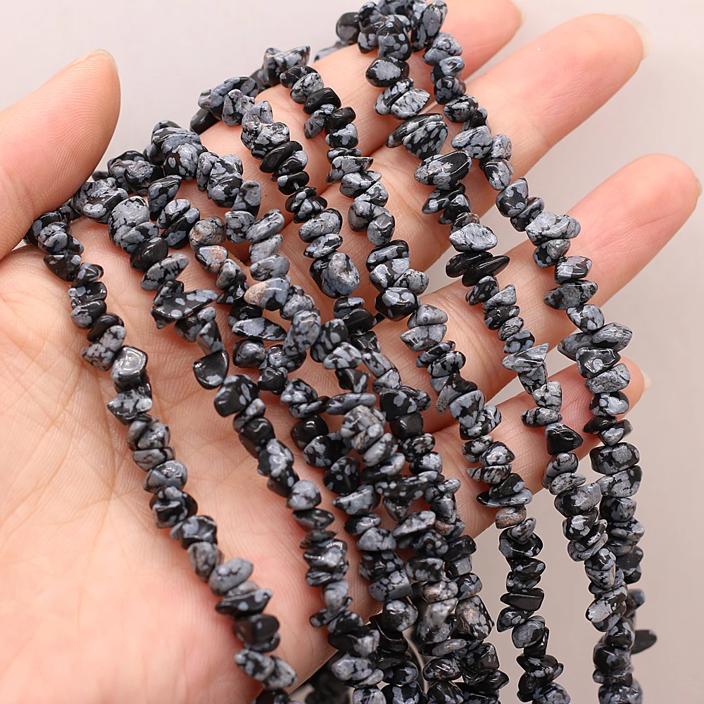 

3-6MM Irregular Shape Freeform Chip Natural Snowflow Stone Beads For Jewelry Making DIY Fashion Necklace Bracelet 15" Strand