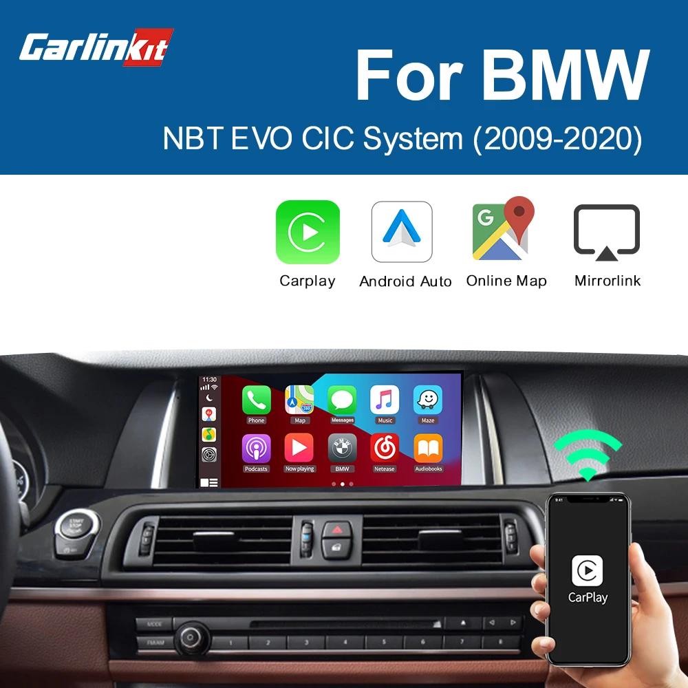 Carlinkit декодер Беспроводной CarPlay Android авто для BMW Все модели CIC NBT EVO Системы